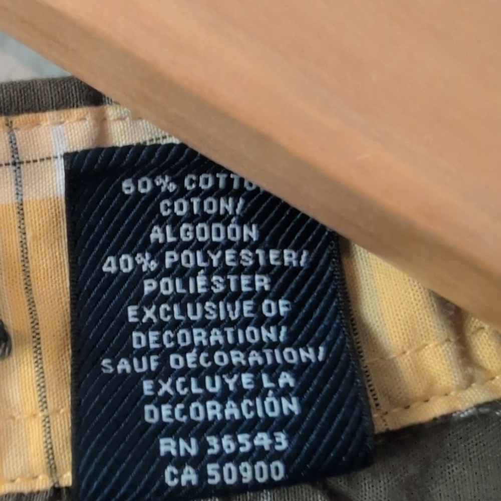 Izod No-Iron Plaid Cotton-Blend Travel Green Plaid Button-Up Shirt Sz Medium - Picture 4 of 8